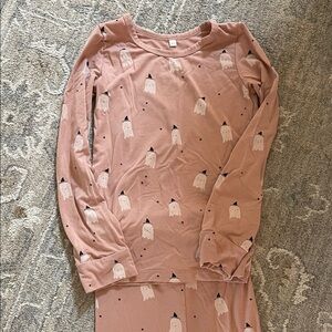 Quincy Mae Pink Ghost Print Pajama Set